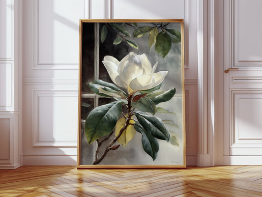 Petals Beneath the Window's Gaze