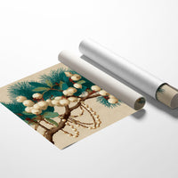 Snowberries and Pearls on Pine