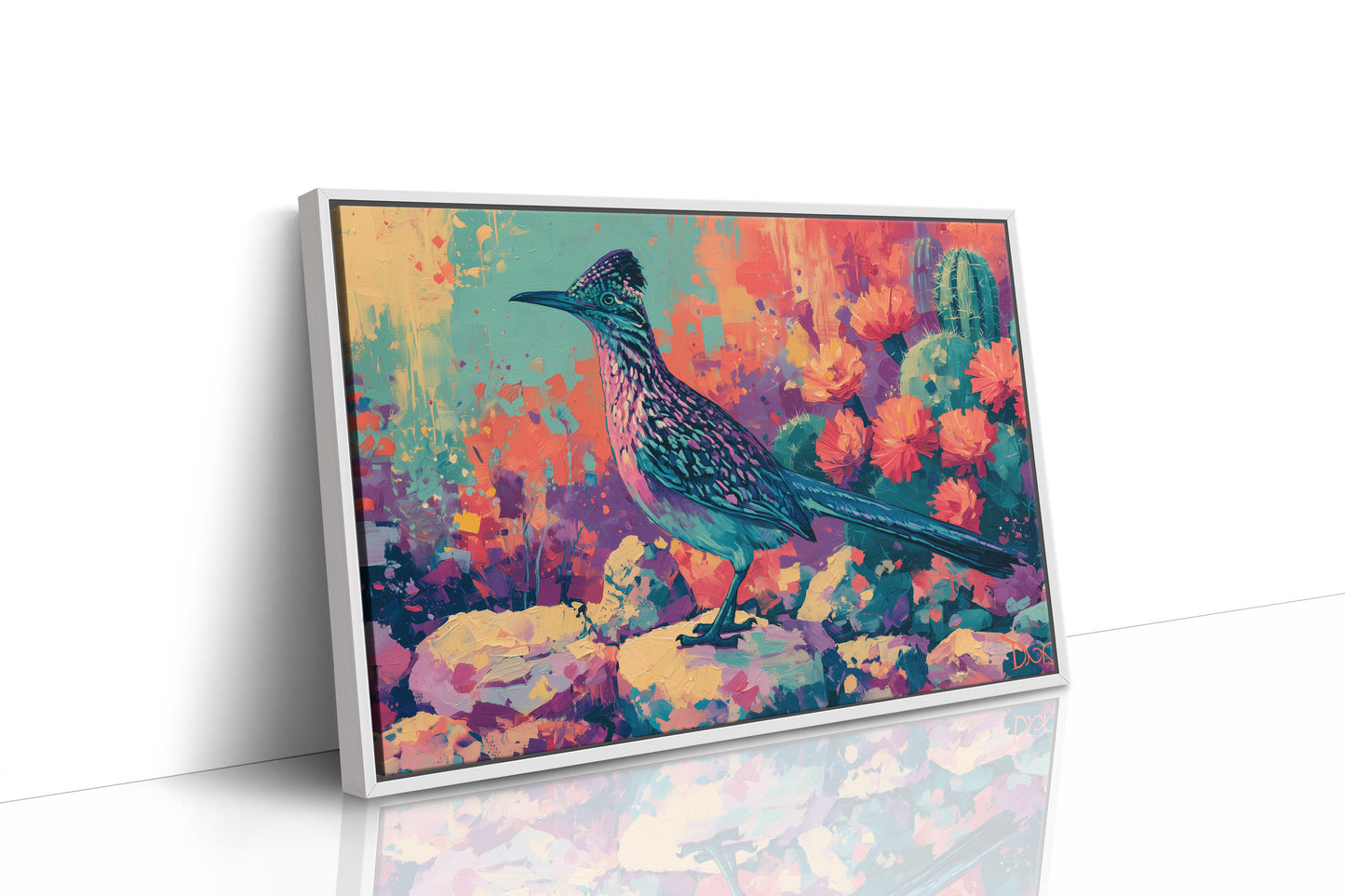 Roadrunner in Bloom, Fauvist Desert