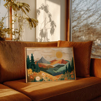 Daisies Catch Mountain Morning Light