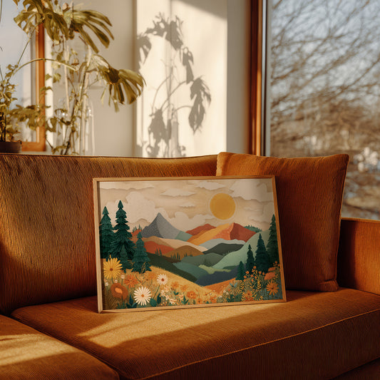 Daisies Catch Mountain Morning Light
