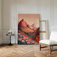 Mountains Embrace Their Floral Veil