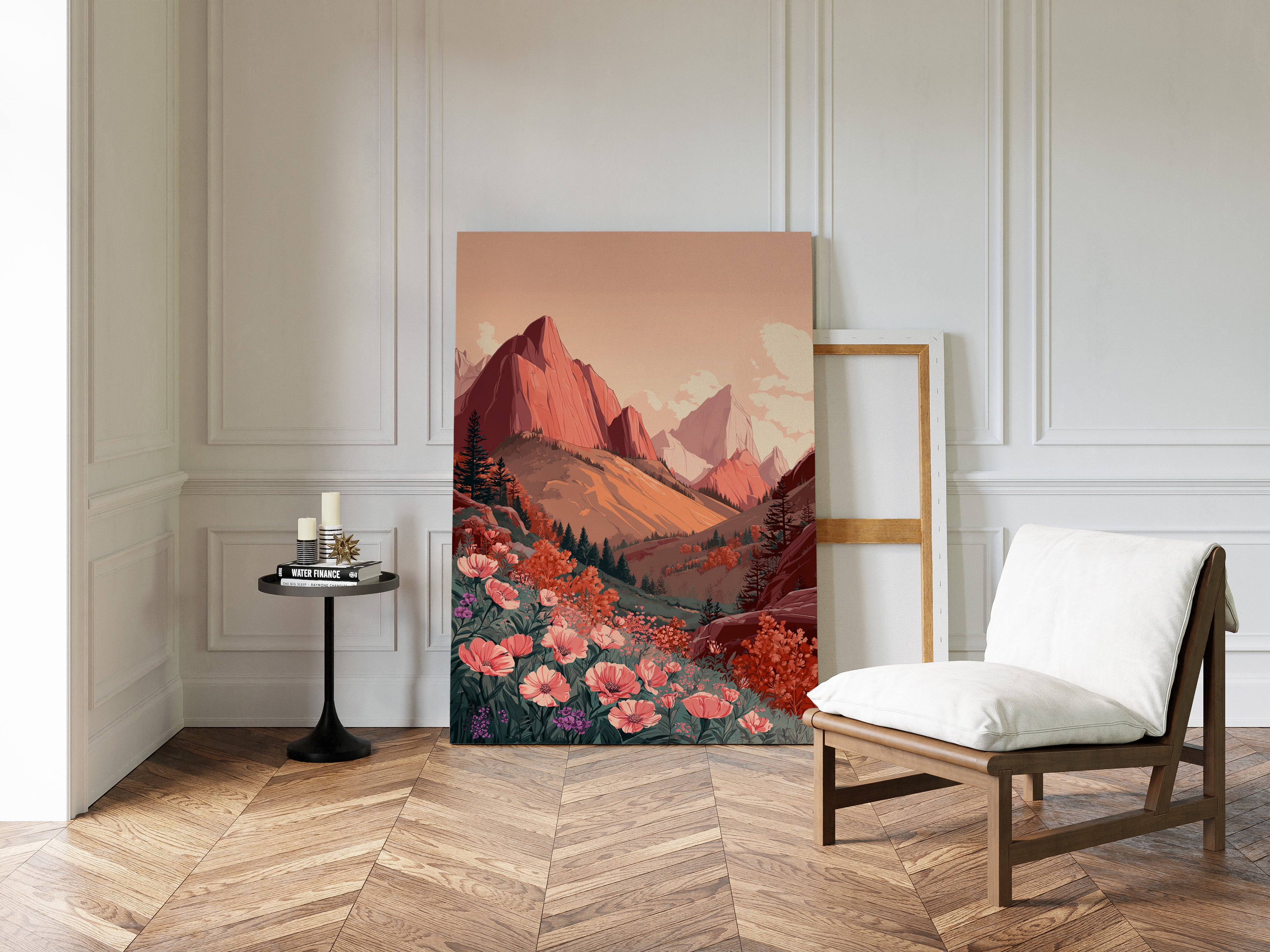Mountains Embrace Their Floral Veil
