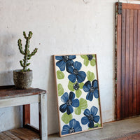 Summer Blossoms Drift In Navy