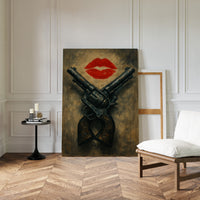 Kiss Kiss Bang Bang Western Print