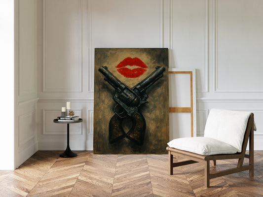 Kiss Kiss Bang Bang Western Print