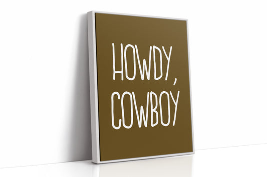 Howdy Cowboy Rustic Wall Art