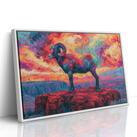 Bighorn Ram, Canyon Sky Ablaze