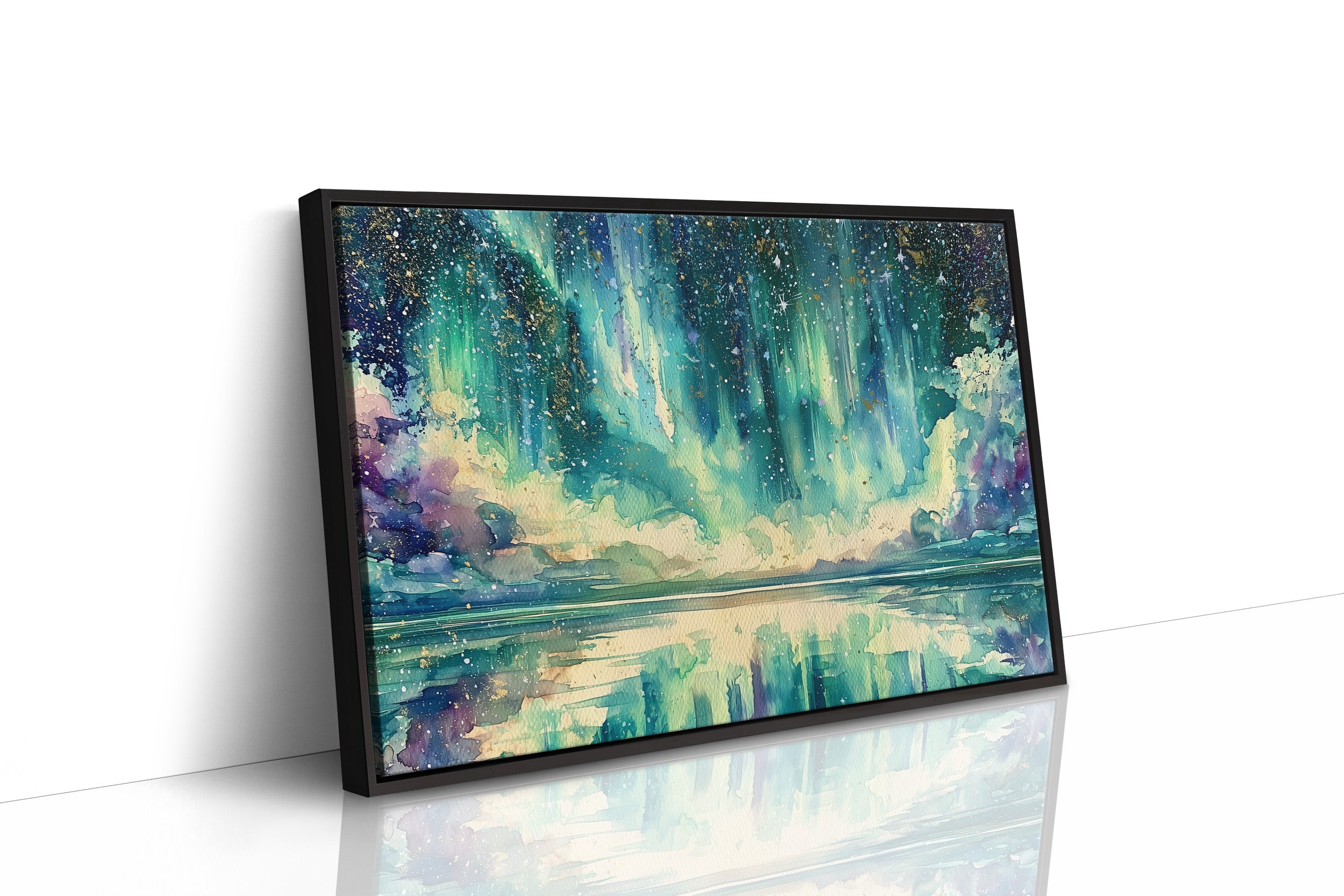 Aurora Spills Into the Lake