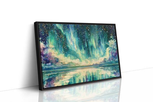 Aurora Spills Into the Lake