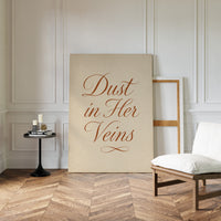 Dust in Her Veins Western Calligraphy Print