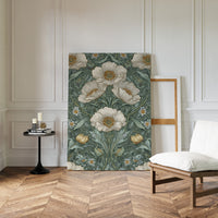 Delicate Blossoms on Verdant Background