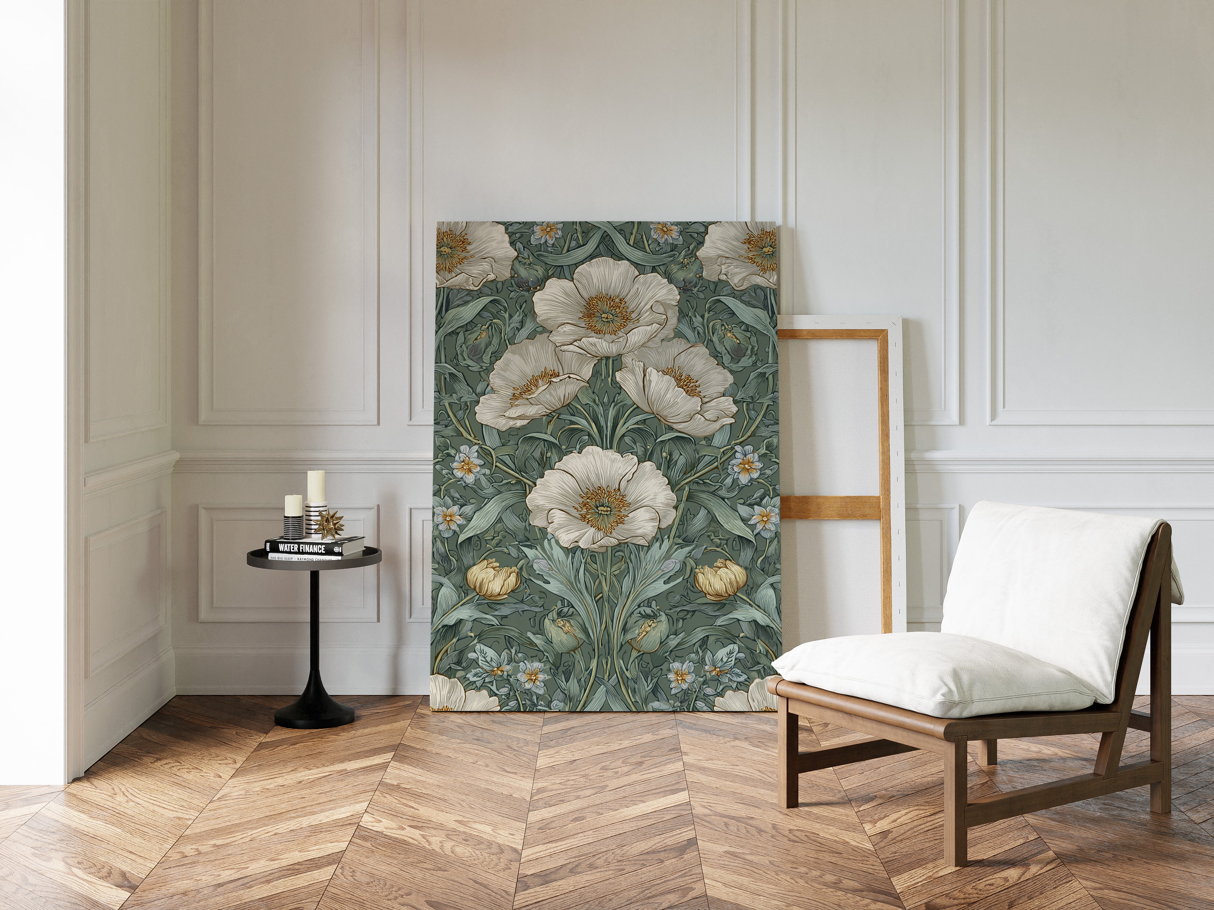 Delicate Blossoms on Verdant Background