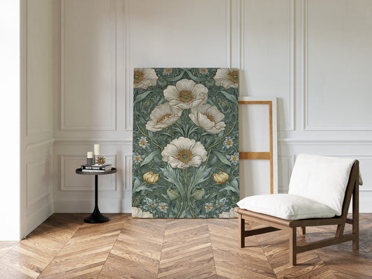 Delicate Blossoms on Verdant Background