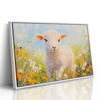 Spring Lamb Among Golden Meadows