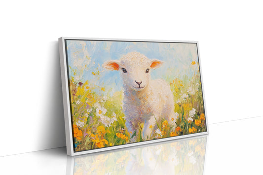 Spring Lamb Among Golden Meadows