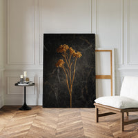 Golden Blooms Against Timeless Stone