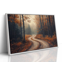 Autumn Roads Wind Through Golden Mist