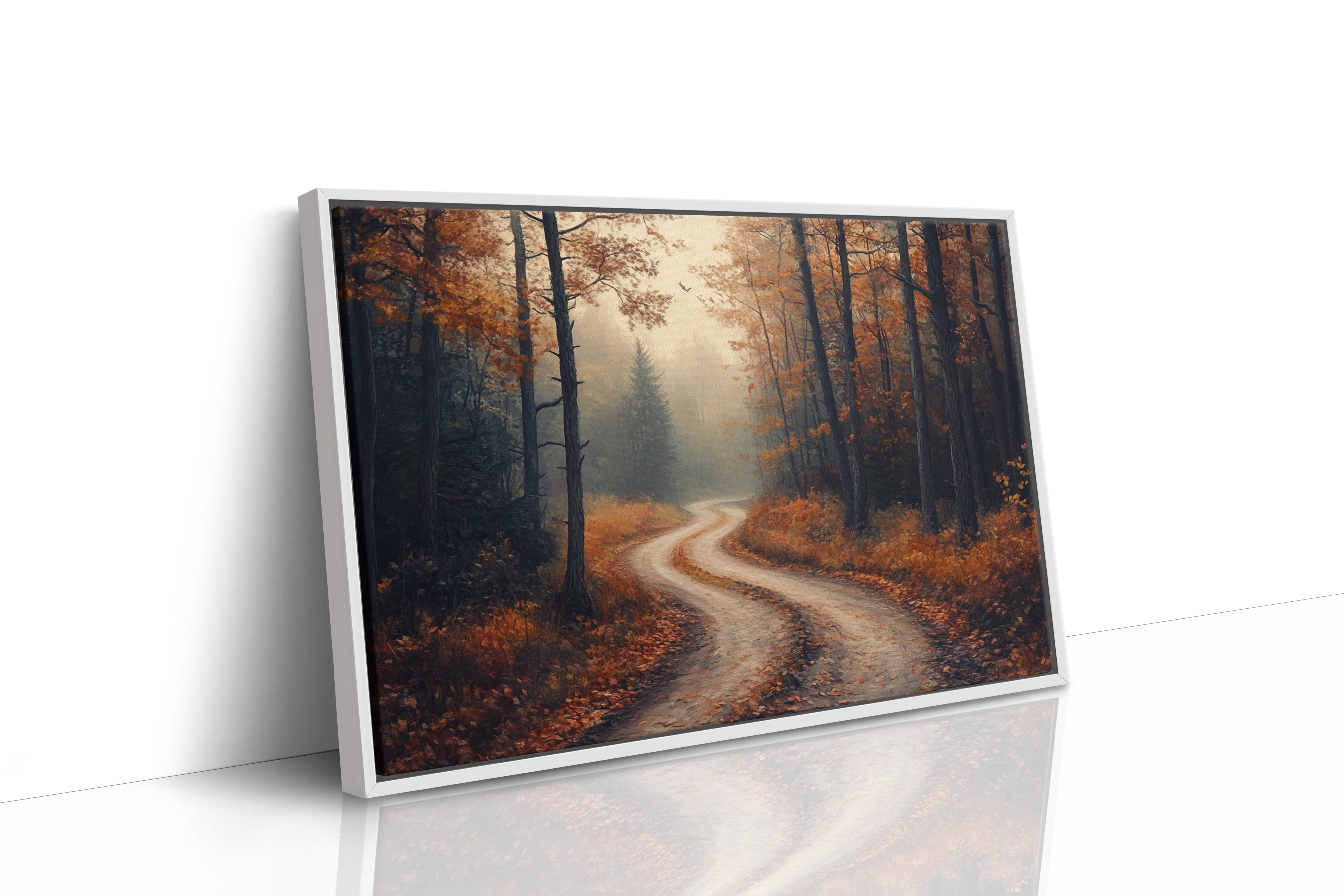 Autumn Roads Wind Through Golden Mist