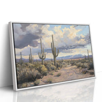 Desert Path Beckons Storm Clouds