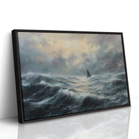 Solitary Sail Through Tempest Seas