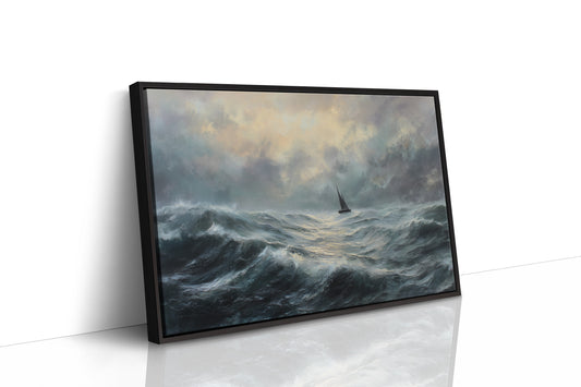 Solitary Sail Through Tempest Seas