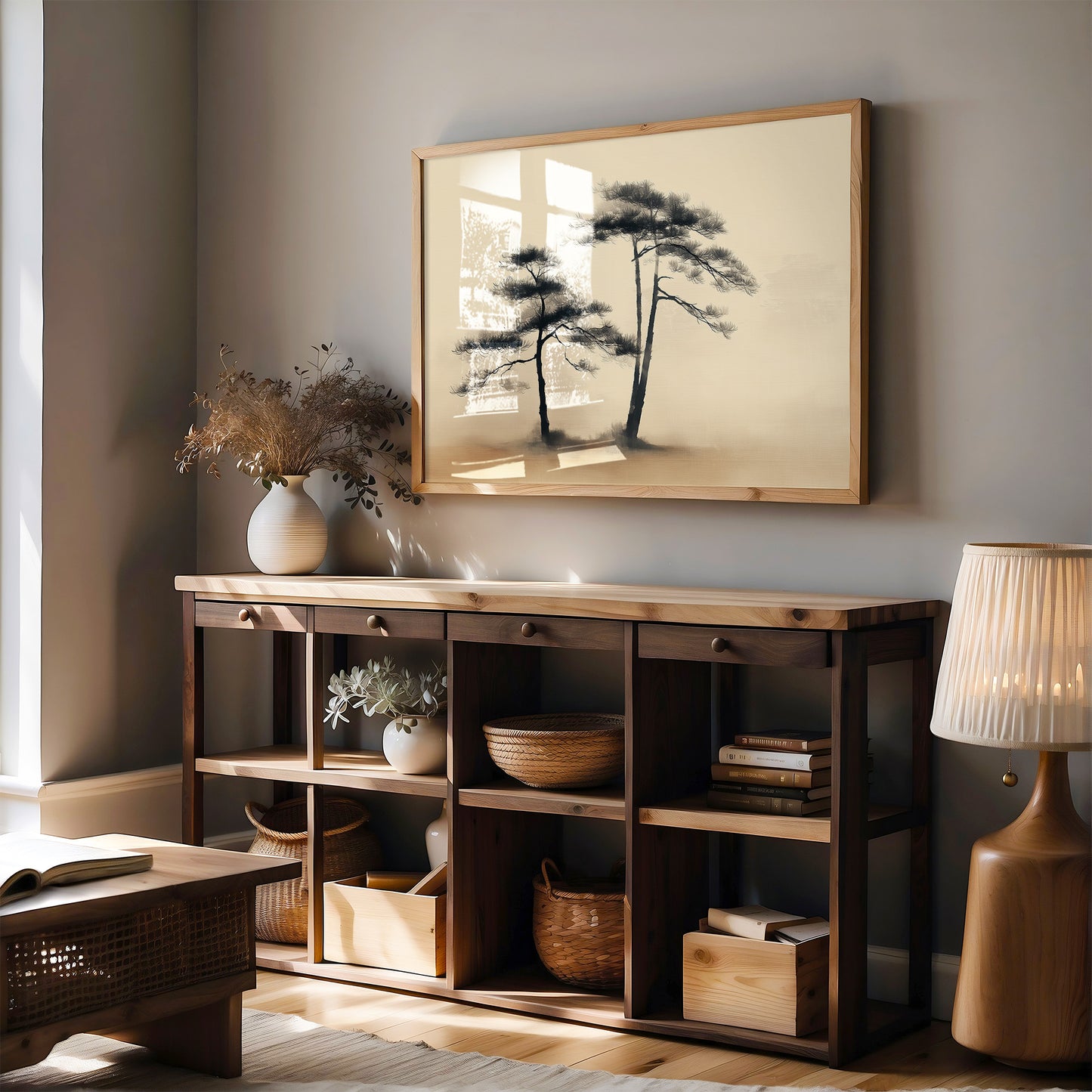 Pine Trees Dance In Morning Gold