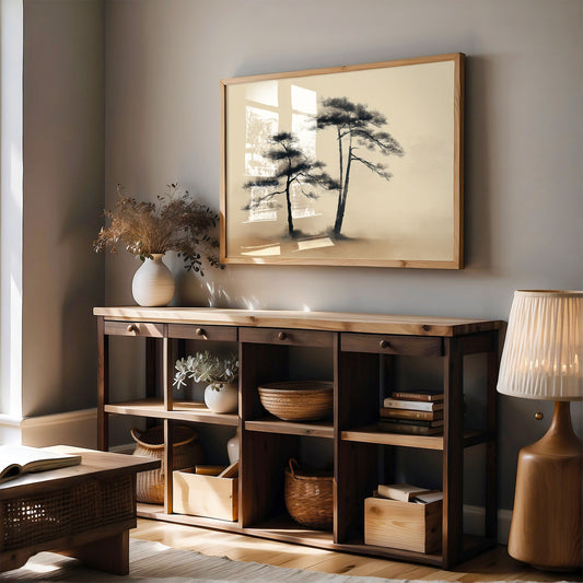 Pine Trees Dance In Morning Gold