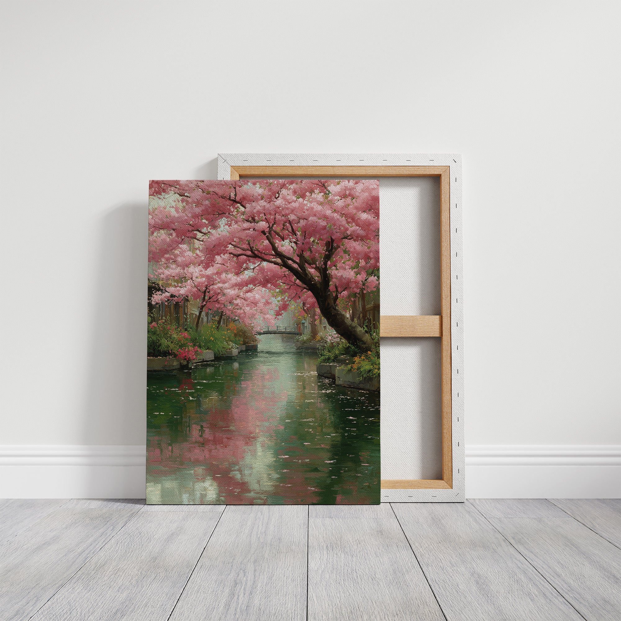Blossoms Over the Green Canal