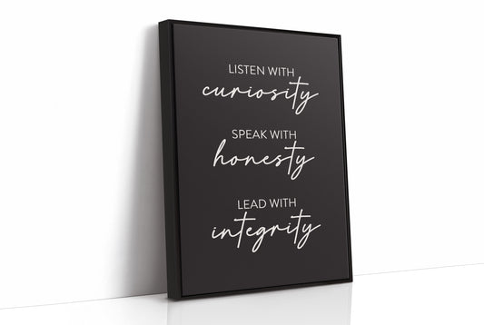 Listen Speak Lead With Integrity