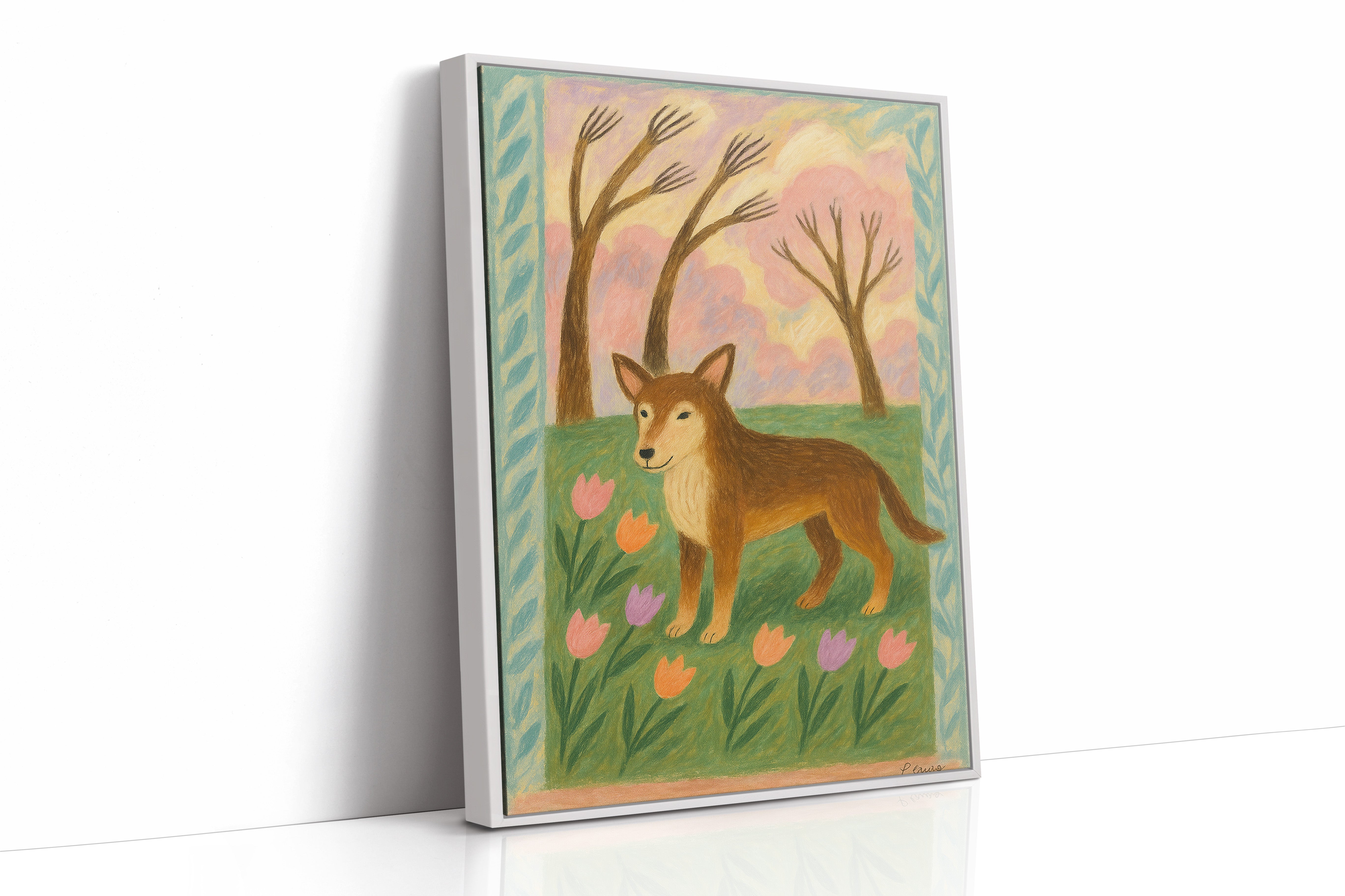 Spring Pup in Tulip Meadow