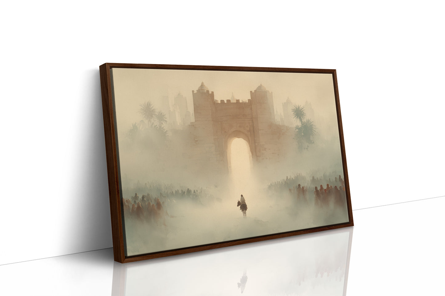 Ancient Gateway Beckons Through Desert Haze
