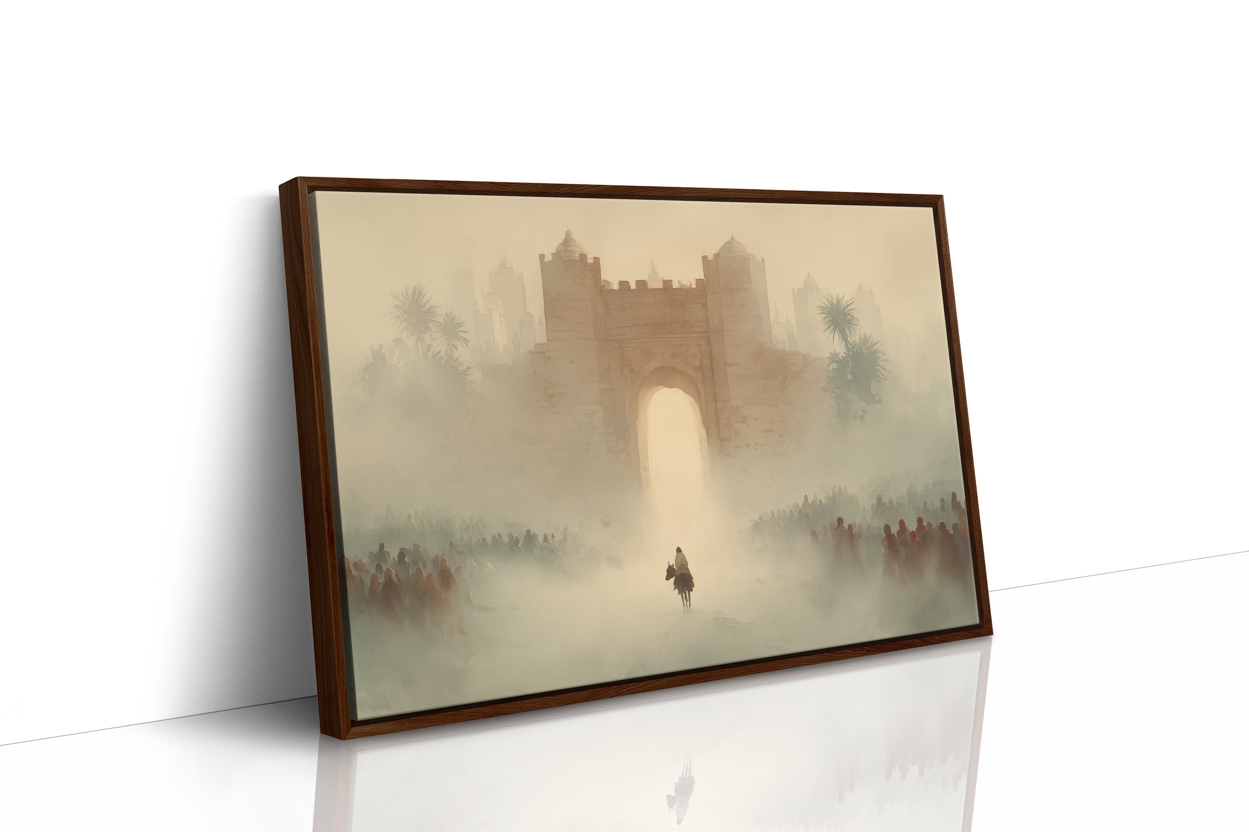 Ancient Gateway Beckons Through Desert Haze