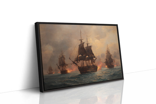 Galleons Dance Through Fiery Seas