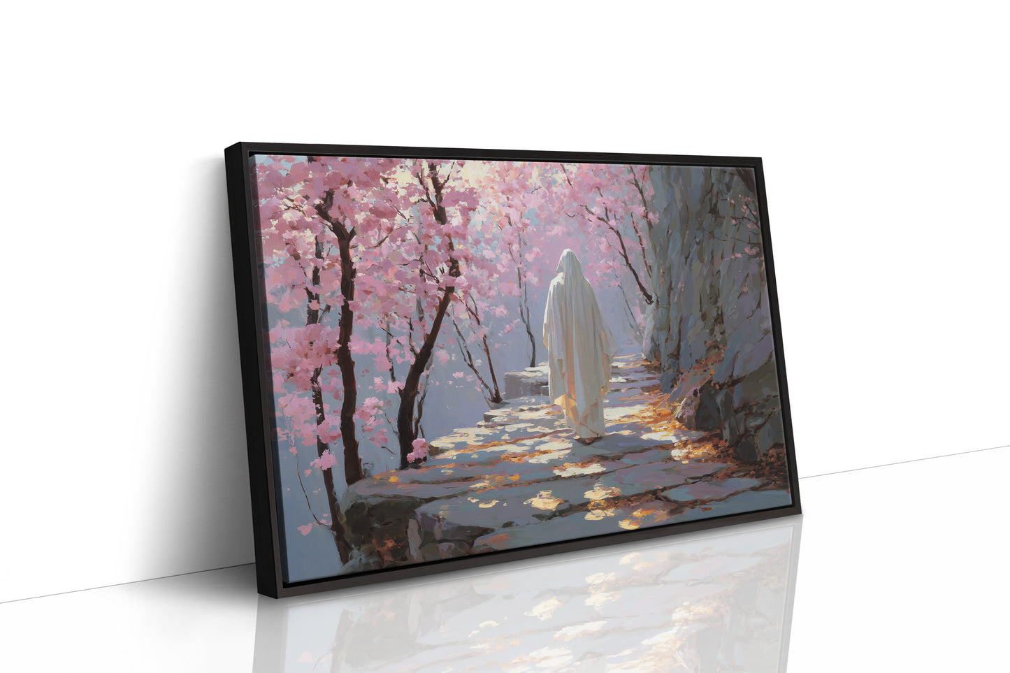 Solitary Path Through Blossom Light