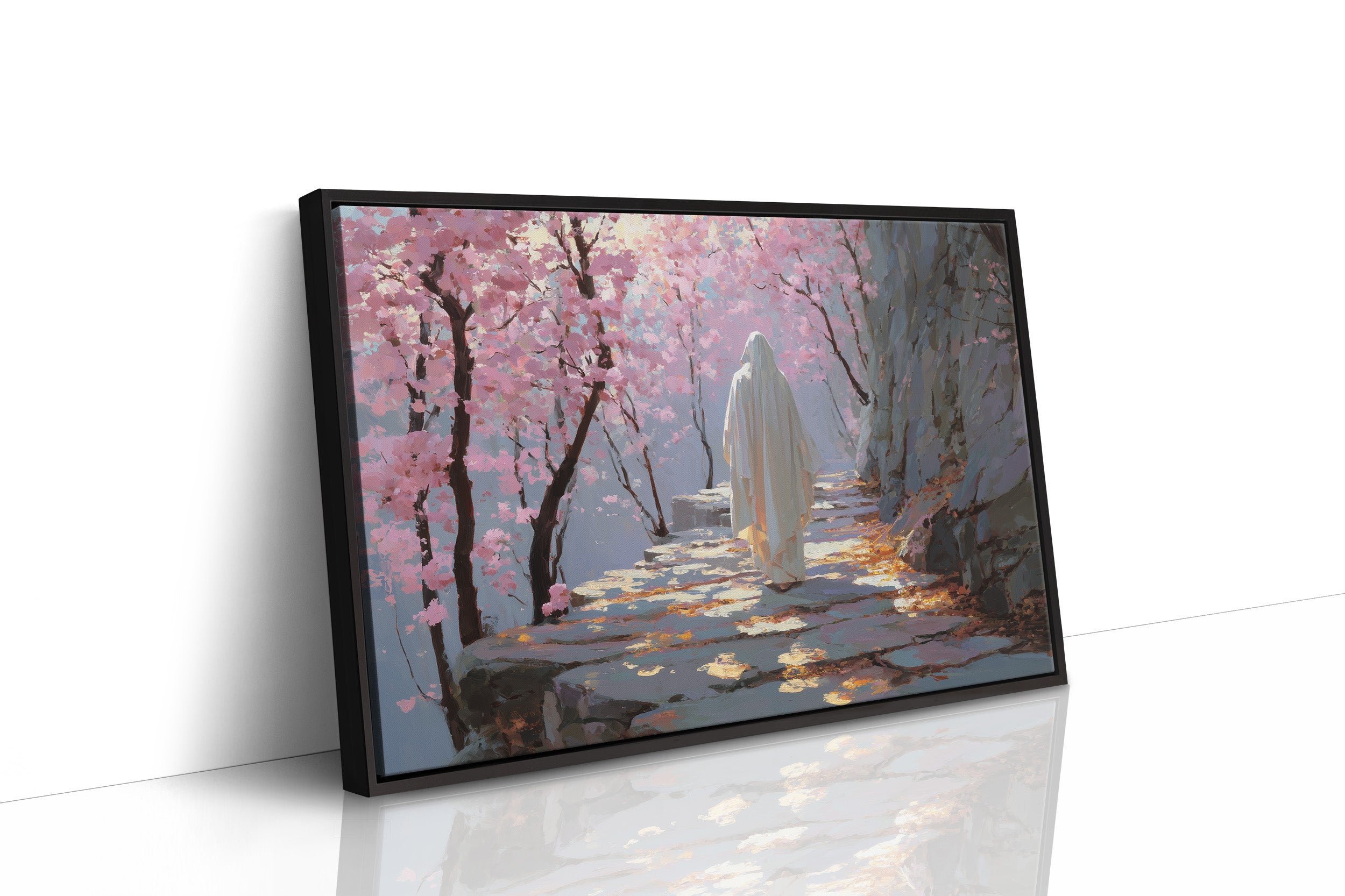 Solitary Path Through Blossom Light