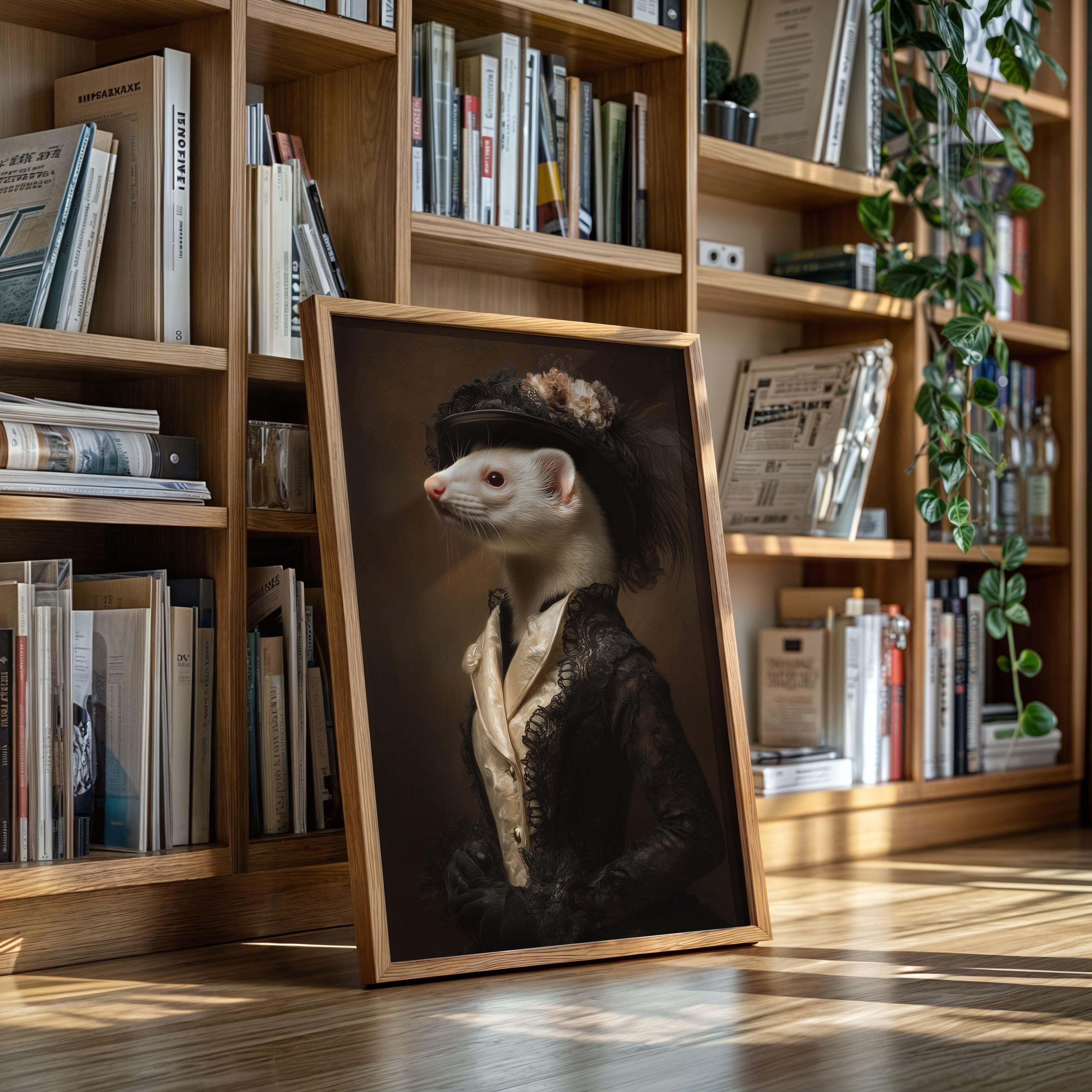 Dapper Ferret in Elegant Attire
