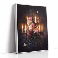 Candlelight Beckons Moths And Blooms