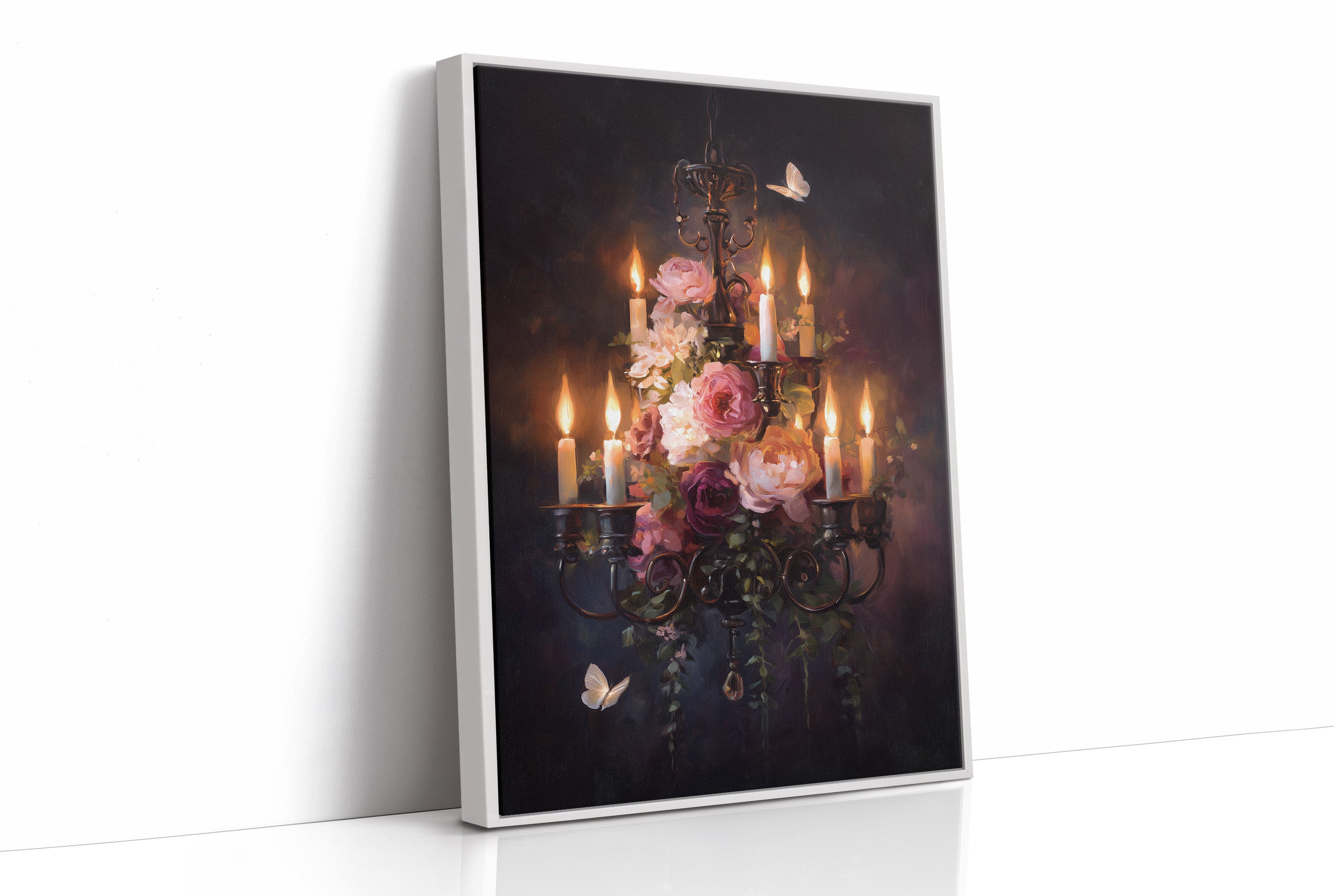 Candlelight Beckons Moths And Blooms