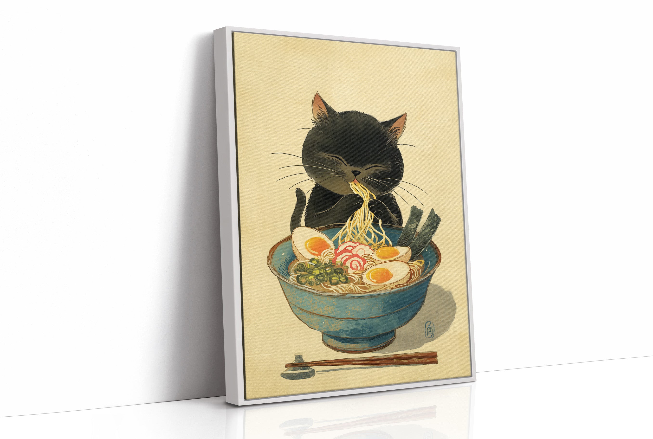 Midnight Ramen With Curious Cat