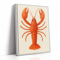 Watercolor Lobster in Coastal Red