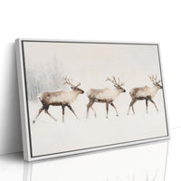 Winter Caribou Cross Misty Plains