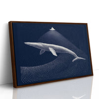 Tiny Vessel Above Ocean Giant