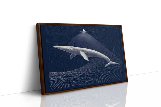 Tiny Vessel Above Ocean Giant