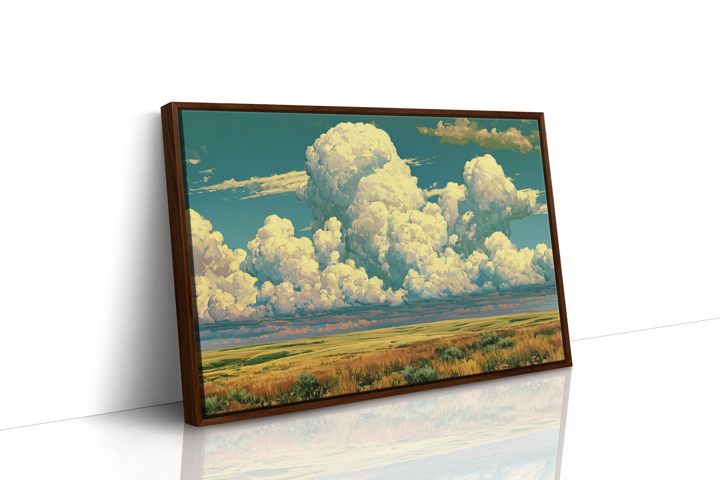 Teal Sky, Towering Clouds