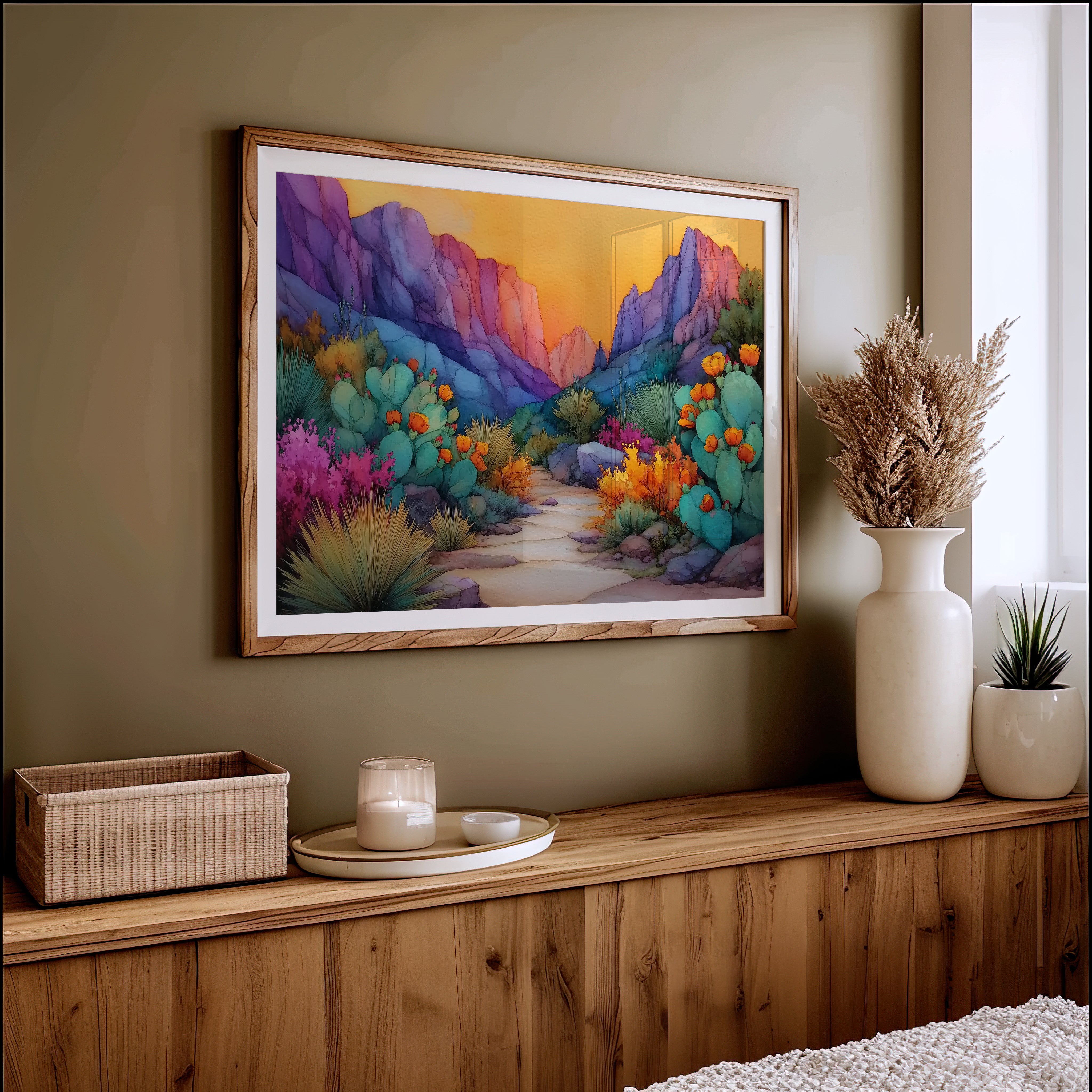 Cactus Blooms Paint Desert Rainbows