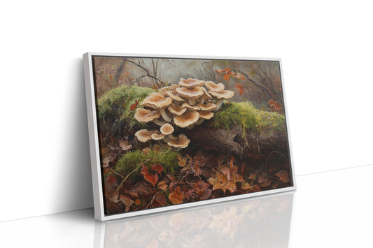 Autumn Mushrooms Dance Among Leaves