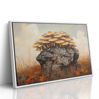 Autumn Mushrooms Crown Ancient Stone