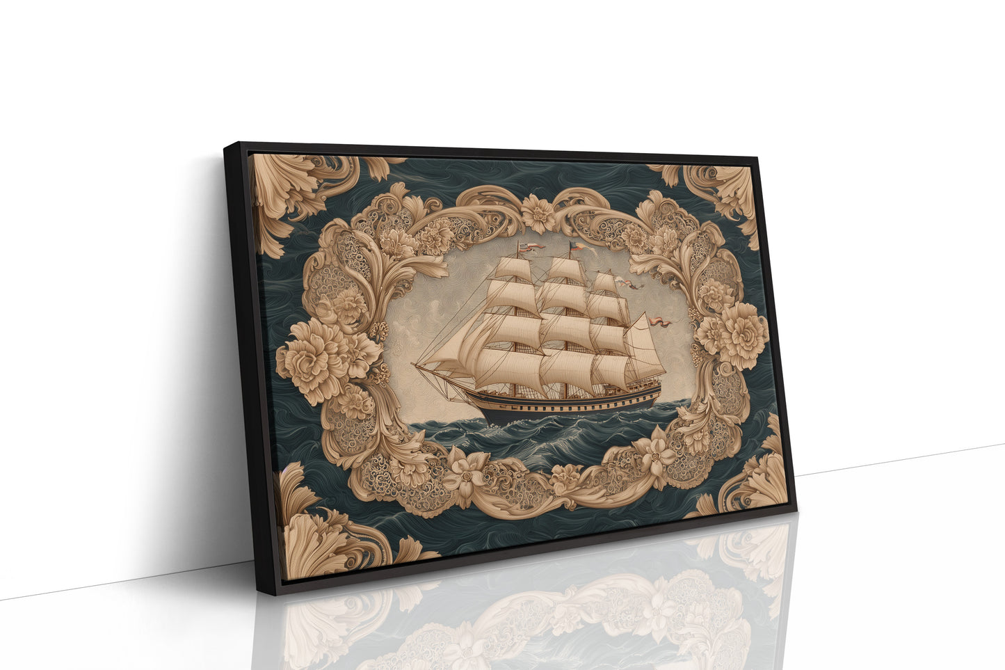 Tall Ships Through Ornate Seas