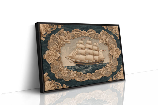 Tall Ships Through Ornate Seas